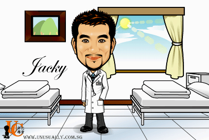 Digital Caricature Drawing - Doctor Theme